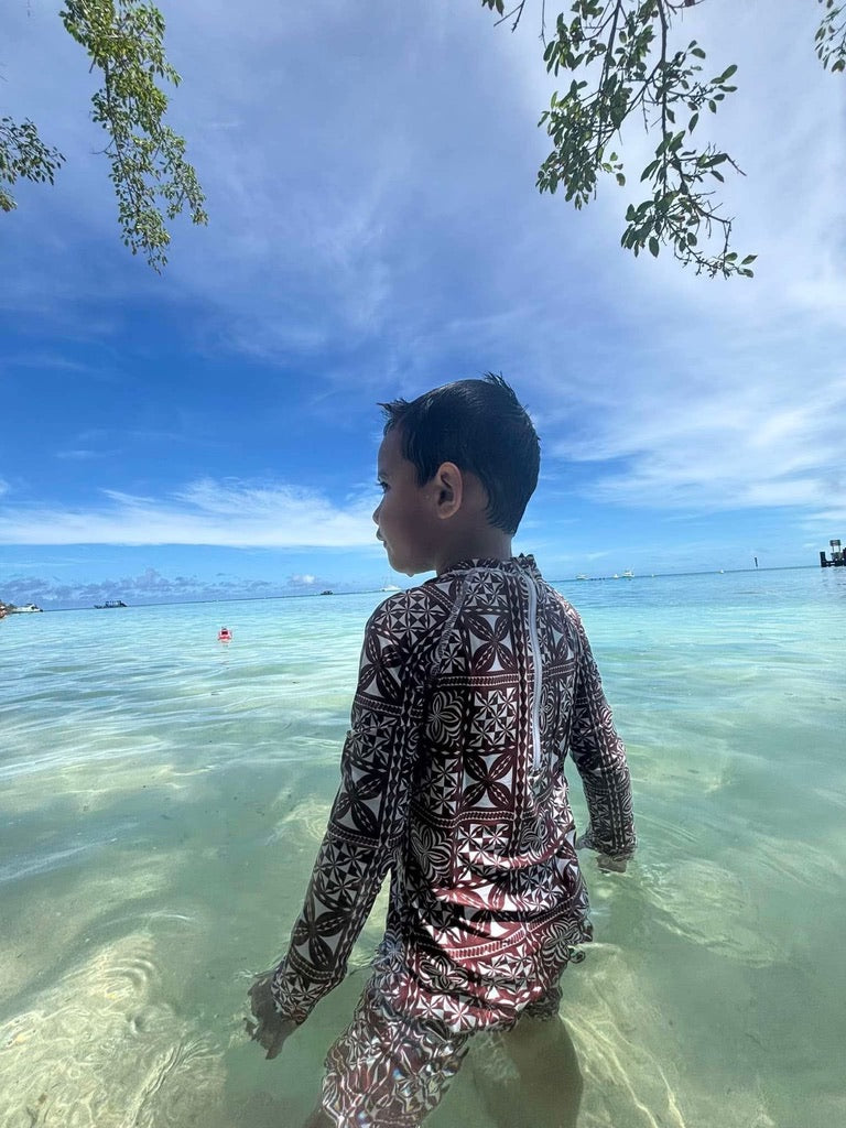 Maillot 1 Pièce manches longues - Marron