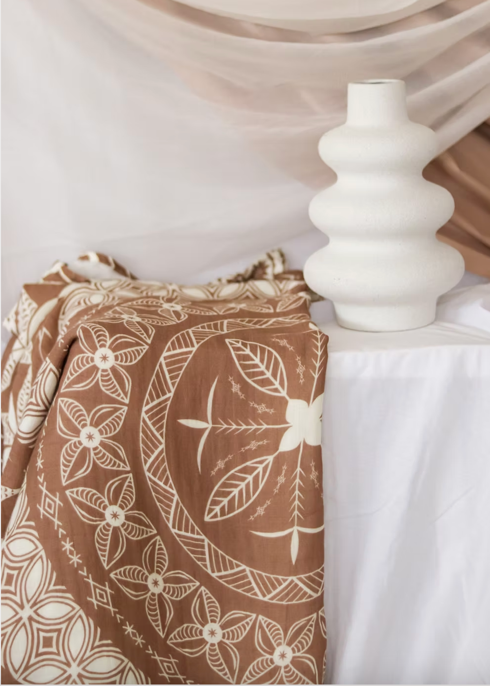 Lange en mousseline -  Moka