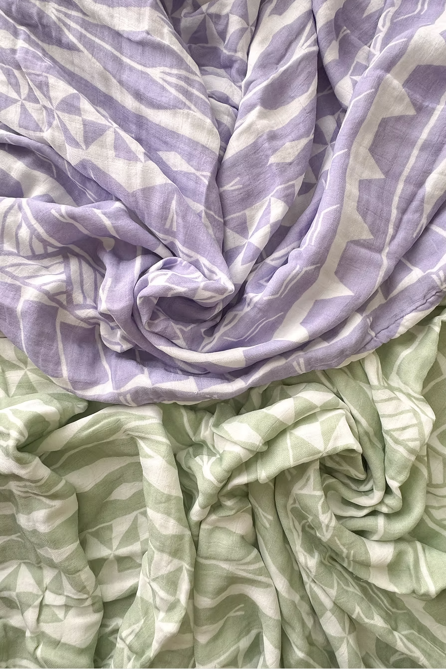 Lange en mousseline - Tautua (Samoa) Olive