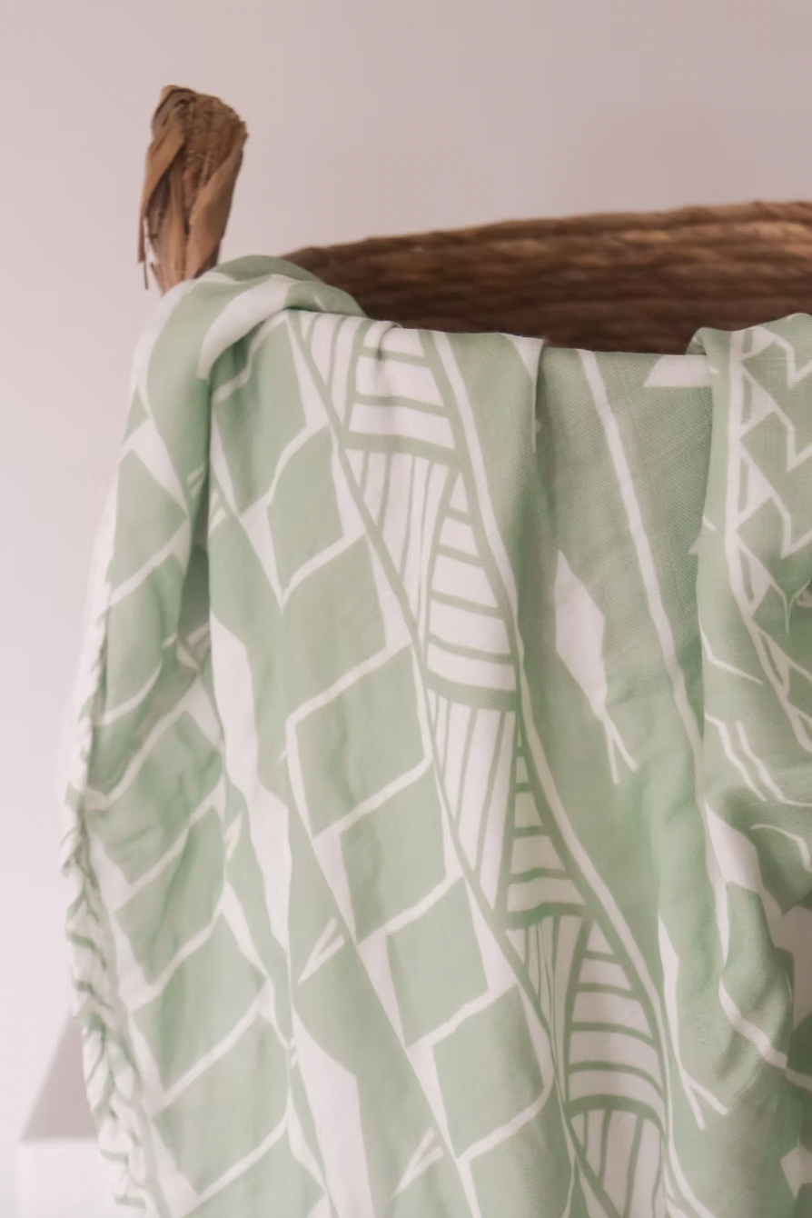 Lange en mousseline - Tautua (Samoa) Olive