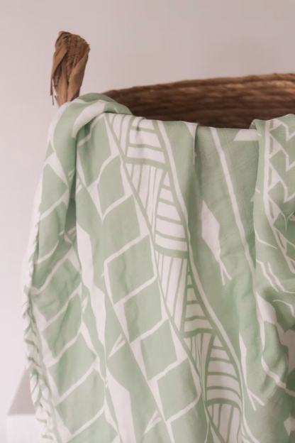 Lange en mousseline - Tautua (Samoa) Olive