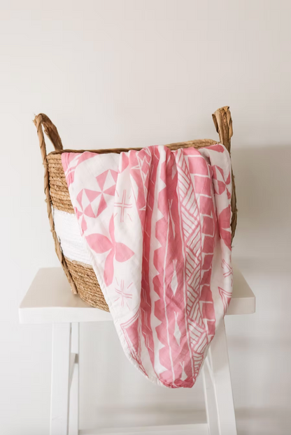 Lange en mousseline - Folau Aute (Samoa) Rose