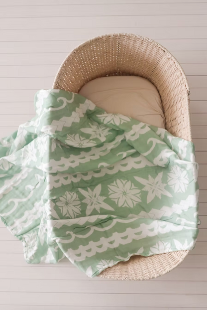 Lange en mousseline - Tiaki Cook Island Vert Olive