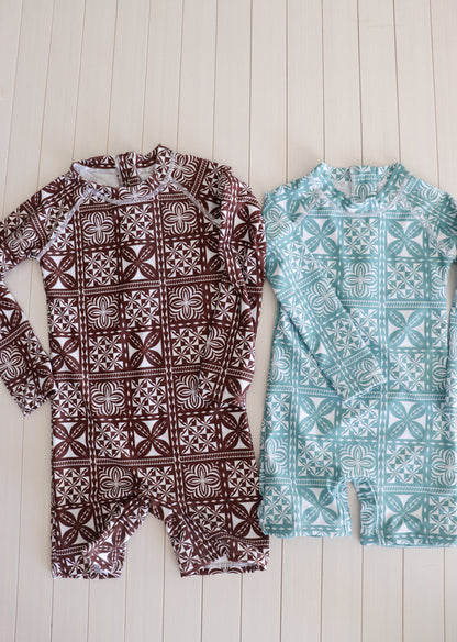 Maillot 1 Pièce manches longues - Marron