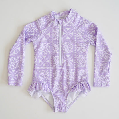 Maillot 1 Pièce manches longues - Violet