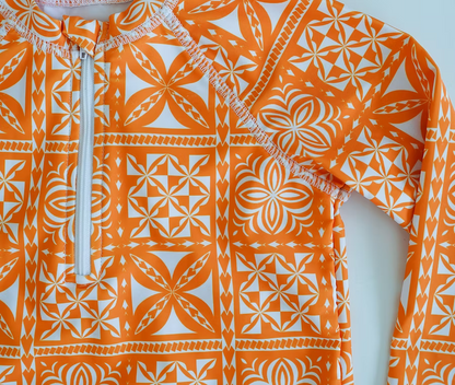 Maillot 2 Pièces manches longues - Orange