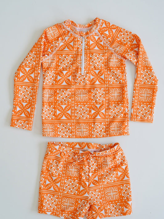 Maillot 2 Pièces manches longues - Orange