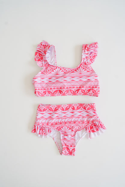 Maillot 2 Pièces manches courtes - Rose fuchsia