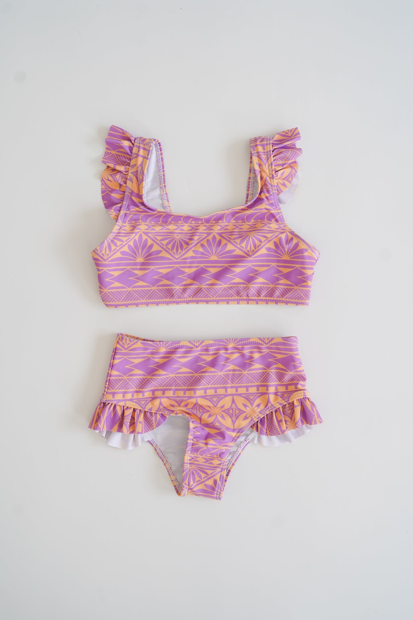 Maillot 2 Pièces manches courtes - Violet/Orange